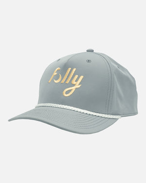 Folly Golf - Sandbar Hat - Gray and Peach - Side Angle