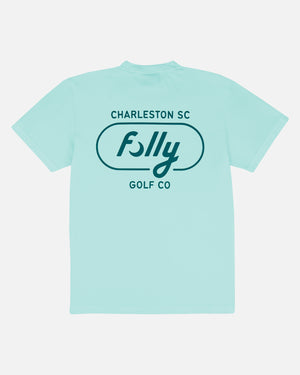 Folly Gol- Palm Tee - Mint - Back of T-Shirt